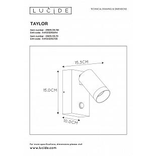 Vonkajšie svietidlo LUCIDE TAYLOR Black 09831/01/30