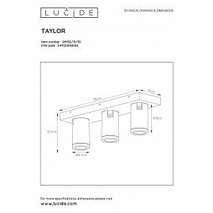 Interiérové svietidlo LUCIDE TAYLOR Black 09930/15/30