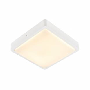 Stropné svietidlo SLV AINOS SQUARE SENSOR Outdoor, nástěnné a stropné LED svietidlo, bílé, spínač CCT 3000/4000K