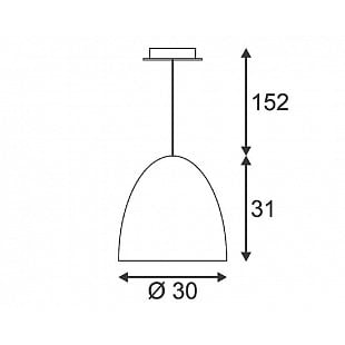 Závesné svietidlo SLV PARA CONE 30 česaná meď 133019