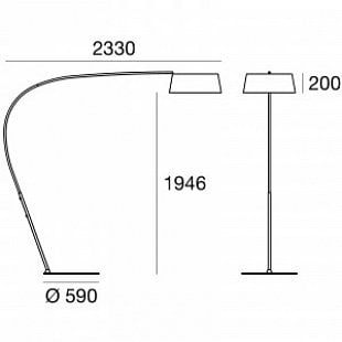 Stojanové svietidlo MADE Oxygen FL1 modrá  8104