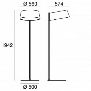 Stojanové svietidlo MADE Oxygen FL2 čierna LED 8098