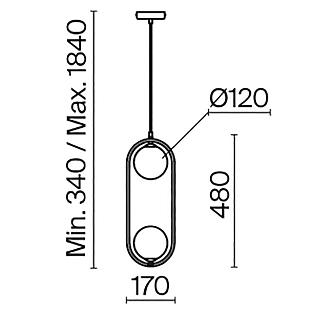 Interiérové svietidlo MAYTONI RING MOD013PL-02BS1