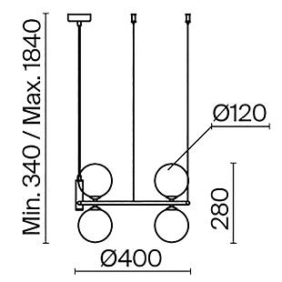 Interiérové svietidlo MAYTONI RING  MOD013PL-04BS1