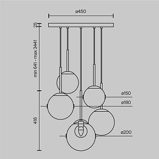 Interiérové svietidlo MAYTONI BASIC FORM  MOD521PL-05G