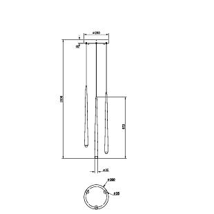 Interiérové svietidlo MAYTONI CASCADE  MOD132PL-L18BSK