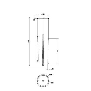 Interiérové svietidlo MAYTONI CASCADE  MOD132PL-L30BSK