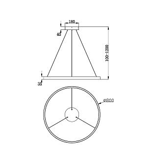 Interiérové svietidlo MAYTONI RIM MOD058PL-L42BS3K