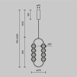 Interiérové svietidlo MAYTONI AMULET MOD555PL-L11G3K