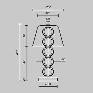 Interiérové svietidlo MAYTONI AMULET MOD555TL-L8G3K