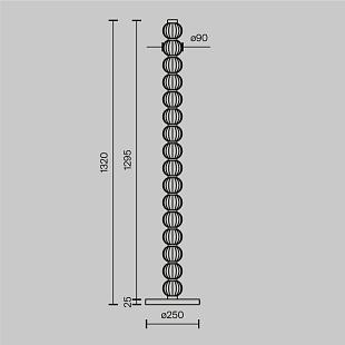 Interiérové svietidlo MAYTONI AMULET MOD555FL-L23G3K