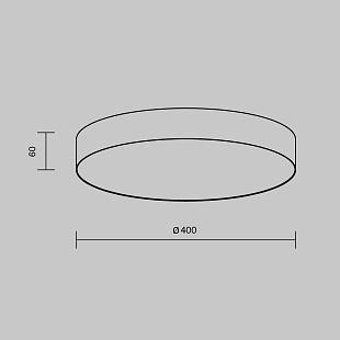 Interiérové svietidlo MAYTONI ZON 3000K C032CL-45W3K-RD-B