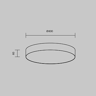 Interiérové svietidlo MAYTONI ZON 3000K C032CL-90W3K-RD-B