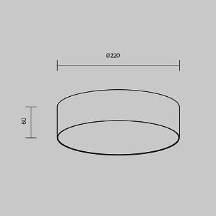 Interiérové svietidlo MAYTONI ZON 3000K C032CL-24W3K-RD-B