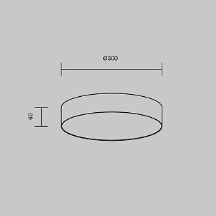 Interiérové svietidlo MAYTONI ZON 3000K C032CL-36W3K-RD-B