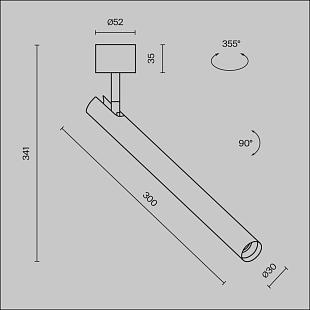 Interiérové svietidlo MAYTONI FOCUS T C141CL-L300-6W3K-BBS