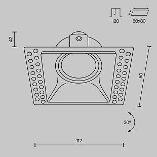 Interiérové svietidlo MAYTONI DOT DL042-01-SQ-B