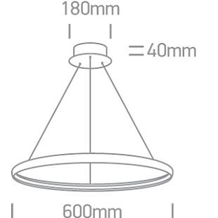 Interiérové svietidlo ONE LIGHT závesné svietidlo 63048/B