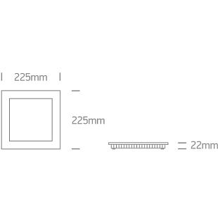 Interiérové svietidlo ONE LIGHT zápustný LED panel 50122FA/W/C