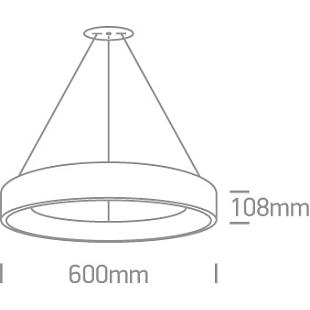 Interiérové svietidlo ONE LIGHT závesné svietidlo 62142NB/W/V