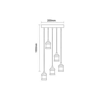 Interiérové svietidlo NEDES závesné svietidlo BH6652TB-B