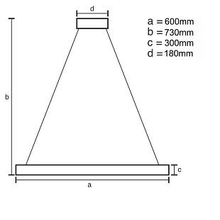 Interiérové svietidlo NEDES LED svietidlo + diaľkový ovládač 80W J6321/C