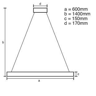 Interiérové svietidlo NEDES LED svietidlo 40W/stmiev. J6301/C