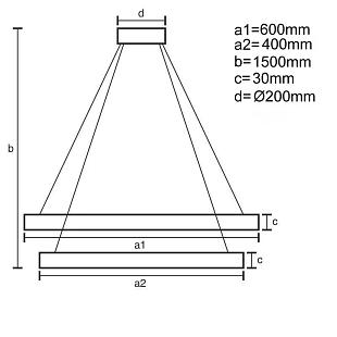 Interiérové svietidlo NEDES svietidlo s ovládačom 130W J4342/B