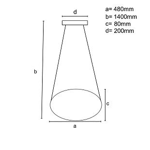 Interiérové svietidlo NEDES LED svietidlo 65W/stmiev. J4332/G