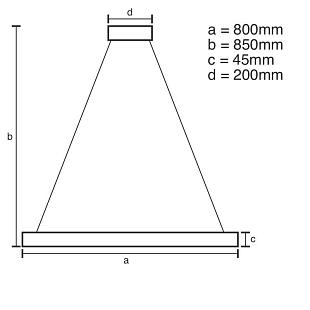 Interiérové svietidlo NEDES LED svietidlo 100W/stmiev. J4327/B