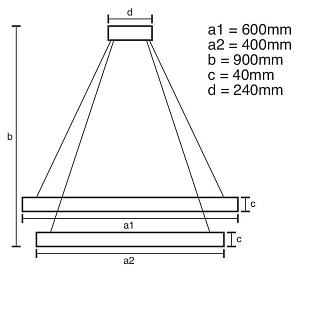 Interiérové svietidlo NEDES LED svietidlo 70W/stmiev. J4310/BR