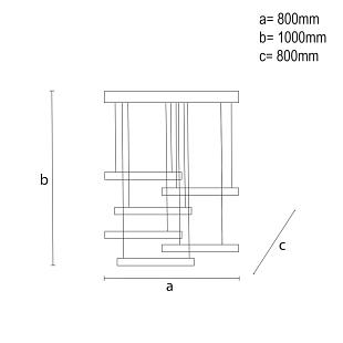 Interiérové svietidlo NEDES LED svietidlo + diaľkový ovládač 100W J3373/BCH