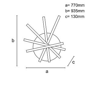 Interiérové svietidlo NEDES LED svietidlo + diaľkový ovládač 120W J3345/B