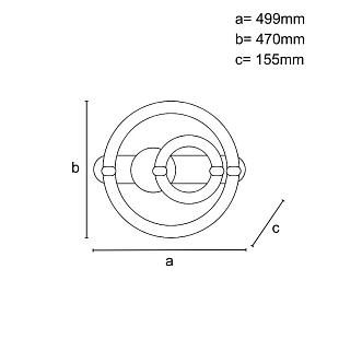 Interiérové svietidlo NEDES LED svietidlo + diaľkový ovládač 120W J3341/B