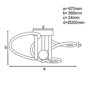 Interiérové svietidlo NEDES LED svietidlo + diaľkový ovládač 80W J3334/GCH