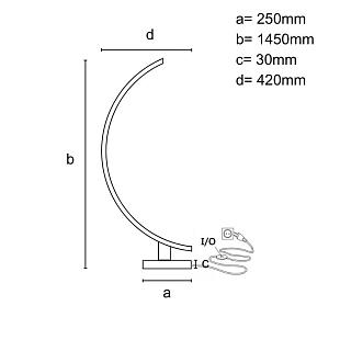 Interiérové svietidlo NEDES stojanová lampa 75W JF2306/B