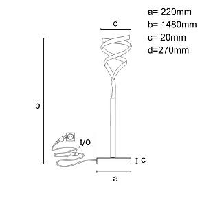 Interiérové svietidlo NEDES stojanová lampa 50W JF2308/S