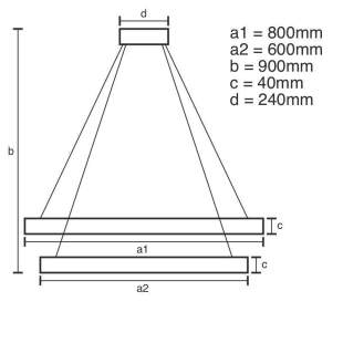 Interiérové svietidlo NEDES LED svietidlo + diaľkový ovládač 100W J4311/BR