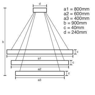 Interiérové svietidlo NEDES LED svietidlo + diaľkový ovládač 125W J4313/S