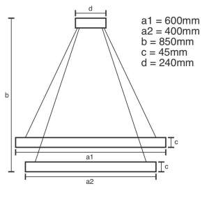 Interiérové svietidlo NEDES LED svietidlo čierna J4328/B