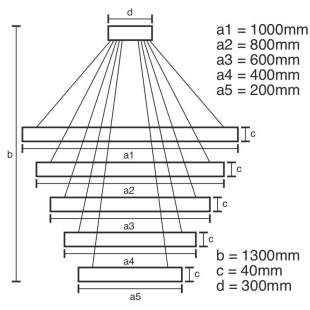 Interiérové svietidlo NEDES LED svietidlo + diaľkový ovládač 210W J4330/B