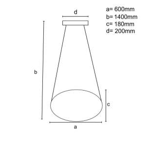 Interiérové svietidlo NEDES LED svietidlo + diaľkový ovládač 70W J4331/B