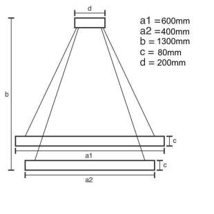 Interiérové svietidlo NEDES LED svietidlo + diaľkový ovládač 140W J4334/B