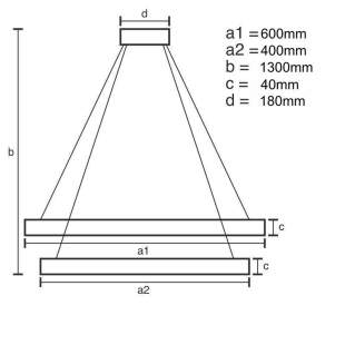 Interiérové svietidlo NEDES LED svietidlo + diaľkový ovládač 70W J5301/C