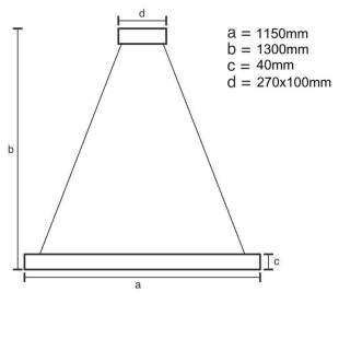 Interiérové svietidlo NEDES LED svietidlo + diaľkový ovládač 65W J5304/C