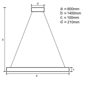 Interiérové svietidlo NEDES LED svietidlo + diaľkový ovládač 50W J6325/CH