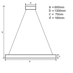 Interiérové svietidlo NEDES LED svietidlo + diaľkový ovládač 40W J6330/C