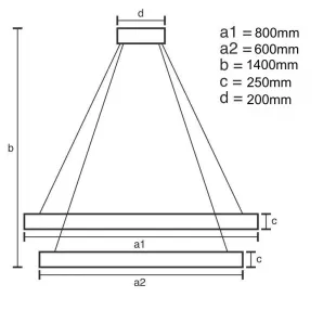 Interiérové svietidlo NEDES LED svietidlo + diaľkový ovládač 190W J6343/C