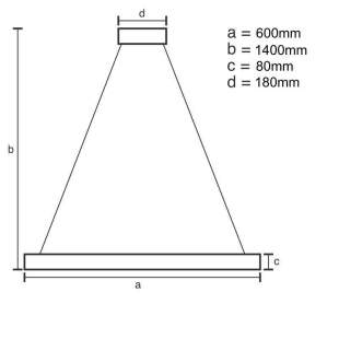 Interiérové svietidlo NEDES LED svietidlo + diaľkový ovládač 40W J6349/GCH