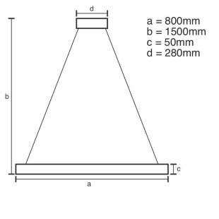 Interiérové svietidlo NEDES LED svietidlo + diaľkový ovládač 100W J6352/CH